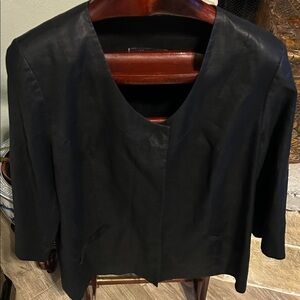 Anne Klein Black Women's Linen Blazer Professional office